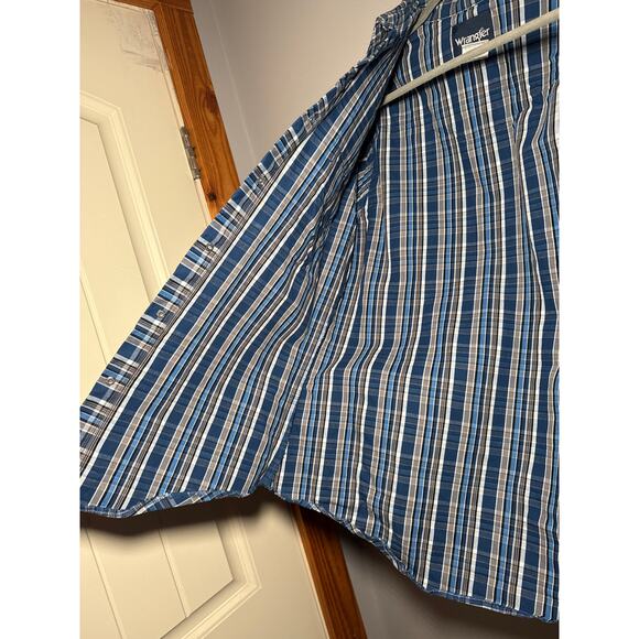 Wrangler Thick Heavy Duty Cotton Pearl Snap Western Shirt size Medium - Picture 10 of 14